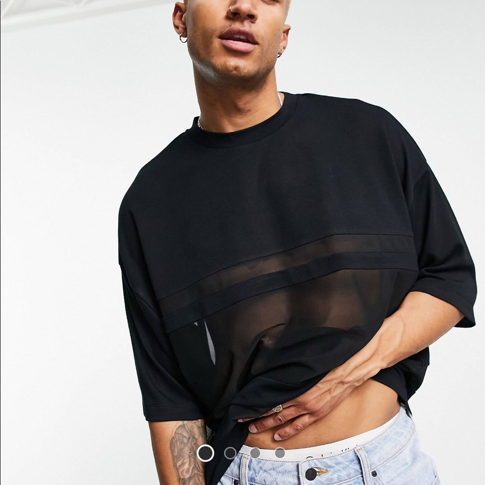 ASOS Oversized Tee with mesh cutouts
